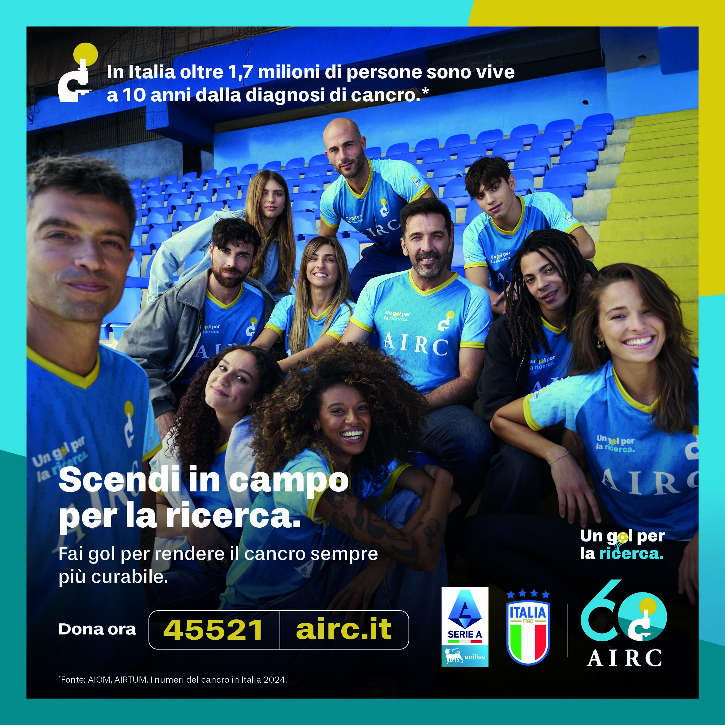 Fondazione AIRC: il mondo del calcio scende in campo per la ricerca