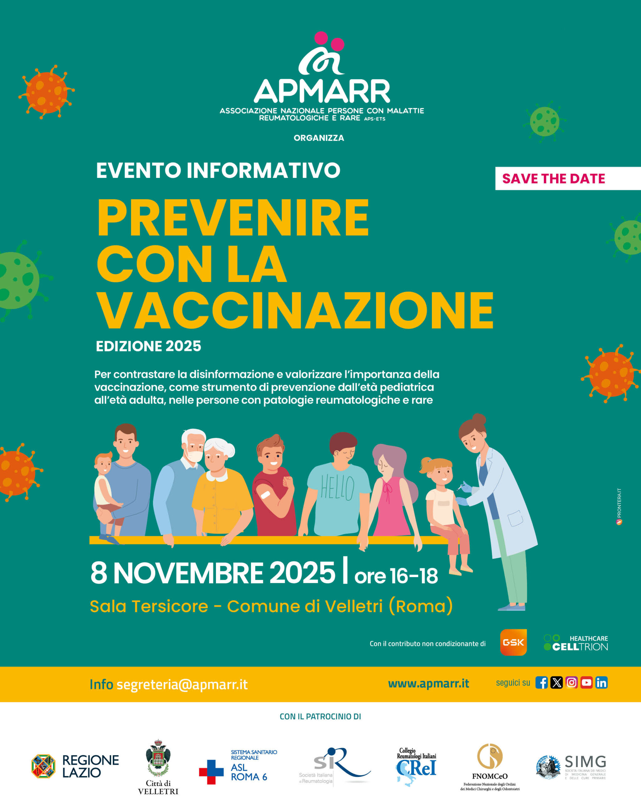 “Prevenire con la vaccinazione”, due nuove tappe del progetto APMARR
