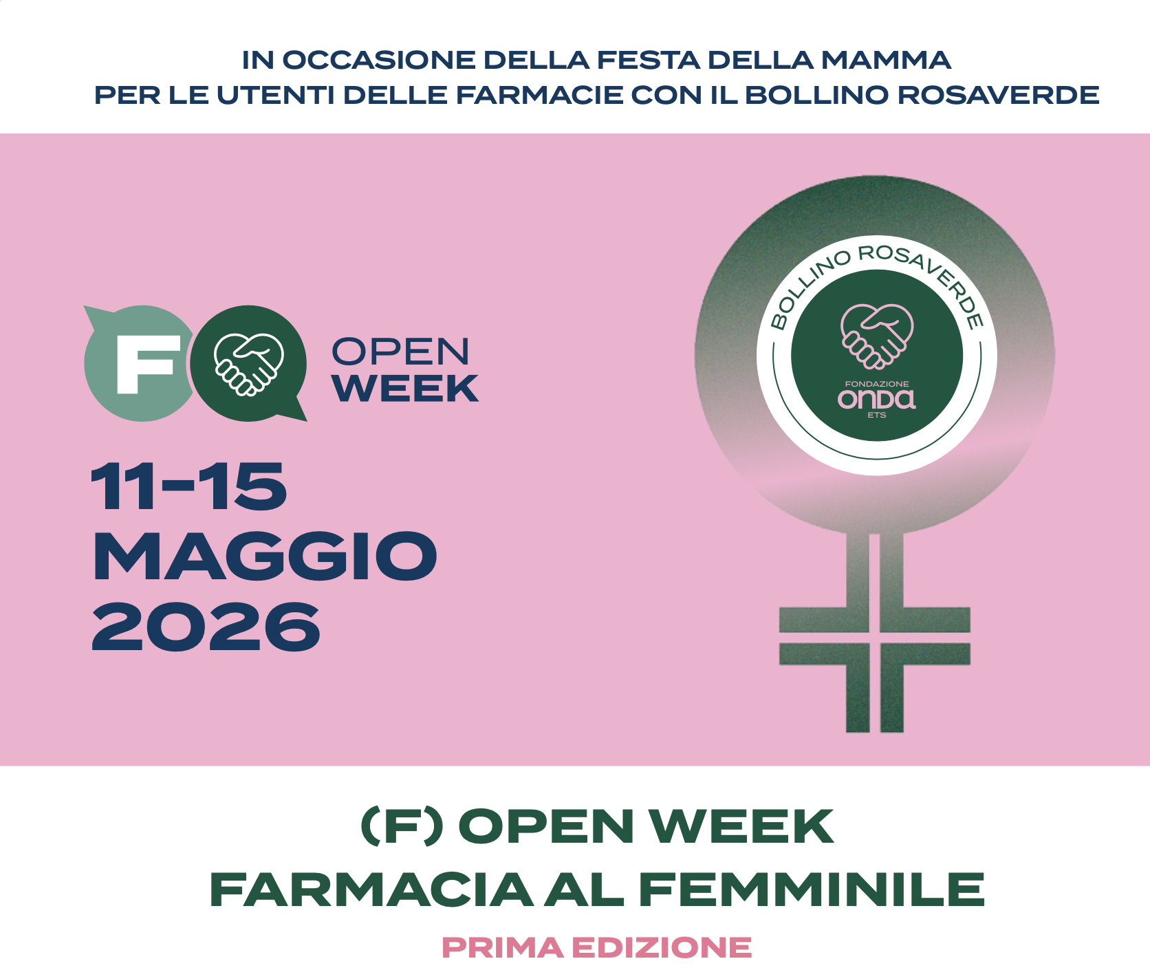 Festa della mamma, Open Week “Farmacia al femminile”: una settimana di prevenzione gratuita per la salute delle donne
